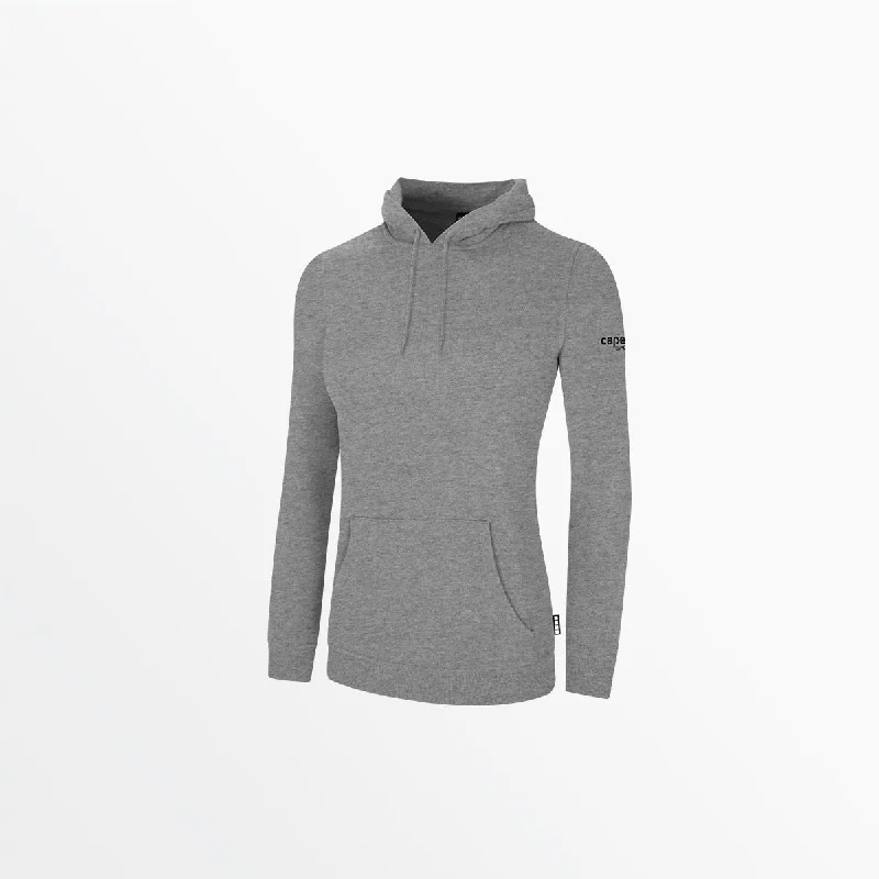 Relaxed-Fit Unisex Fashion For All-Day Comfort Playful Fashion Offers WOMEN'S BASICS FLEECE PULLOVER HOODIE WITH SLEEVE LOGO Relaxed-Fit Unisex Fashion For All-Day Comfort Playful Fashion Offers WOMEN'S BASICS FLEECE PULLOVER HOODIE WITH SLEEVE LOGO