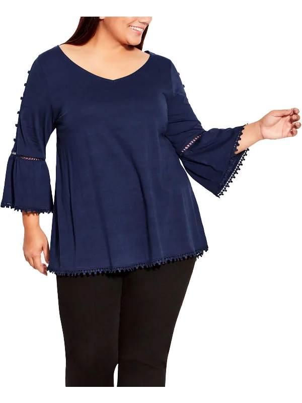 Gender-Neutral Clothing Styles Clearance Sale, All Cheap Plus Womens Crochet Trim Open-Stitch Pullover Top Gender-Neutral Clothing Styles Clearance Sale, All Cheap Plus Womens Crochet Trim Open-Stitch Pullover Top