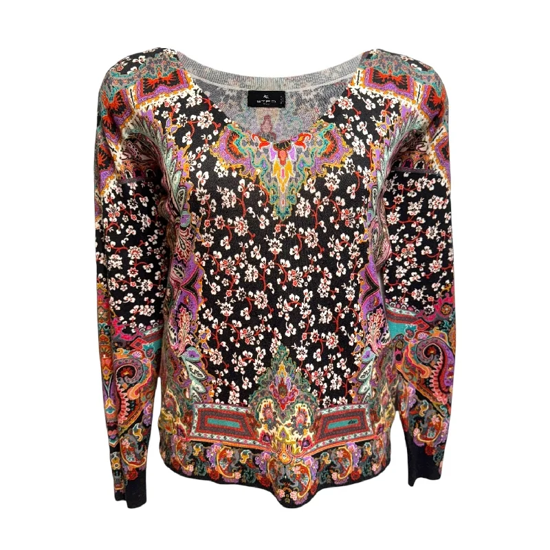 Silk & Cashmere Sweater By Etro In Multi-colored, Size: L