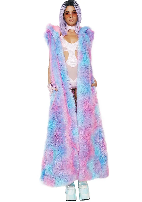 Cotton Candy Fur Duster