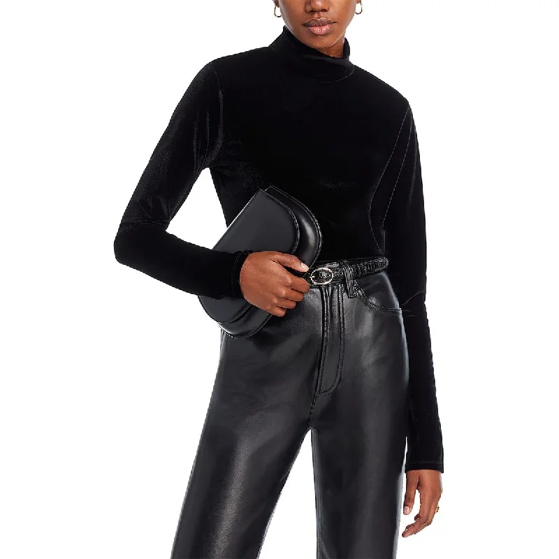 Gender-Neutral Trendy Clothing Styles Popular Collection Golda Womens Velvet Mock Neck Pullover Top Gender-Neutral Trendy Clothing Styles Popular Collection Golda Womens Velvet Mock Neck Pullover Top
