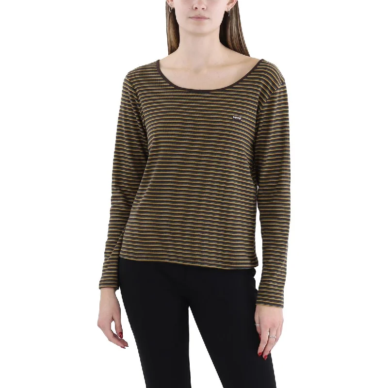 Minimalist Unisex Fashion Must-Haves Retro Style Promotions Plus Womens Striped Scoop Neck Pullover Top Minimalist Unisex Fashion Must-Haves Retro Style Promotions Plus Womens Striped Scoop Neck Pullover Top