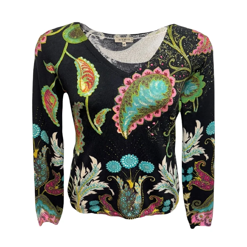 Silk Blend Sweater By Etro In Multi-colored, Size: L