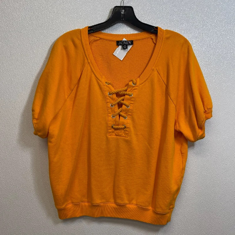 Yellow Top Short Sleeve J Crew O, Size M