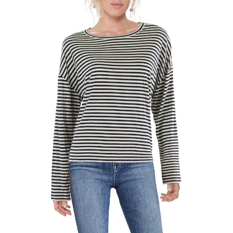 Sustainable Gender-Neutral Apparel Daily Deals Womens Drop Shoulder Striped Pullover Top Sustainable Gender-Neutral Apparel Daily Deals Womens Drop Shoulder Striped Pullover Top