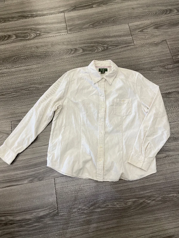 Top Long Sleeve By Eddie Bauer In Cream, Size: Xl