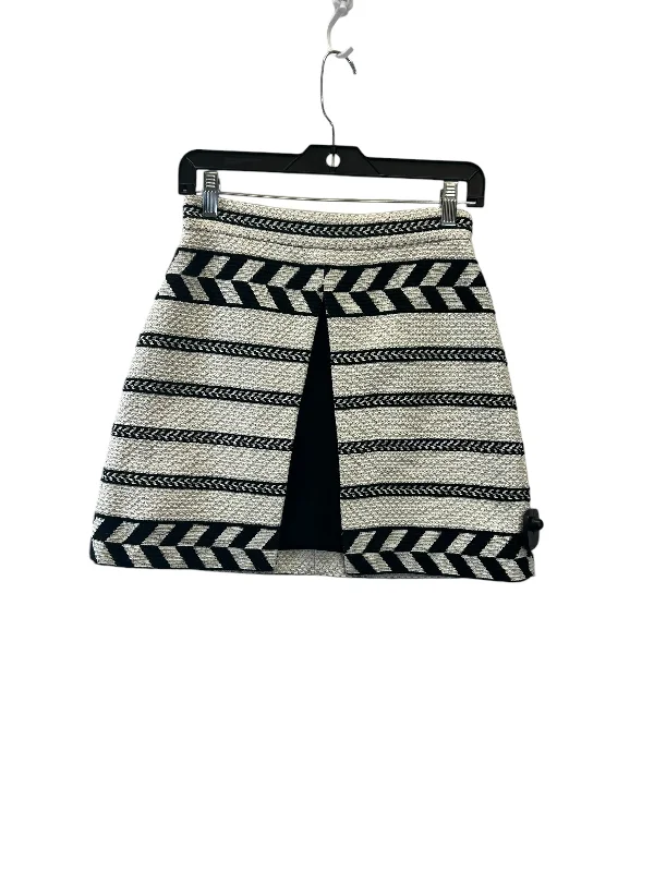 Skirt Designer By Alice + Olivia In Black & Cream, Size: 4