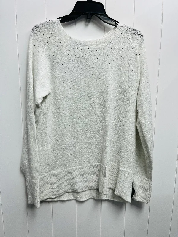 Sweater By Apt 9 In Silver, Size: Lp