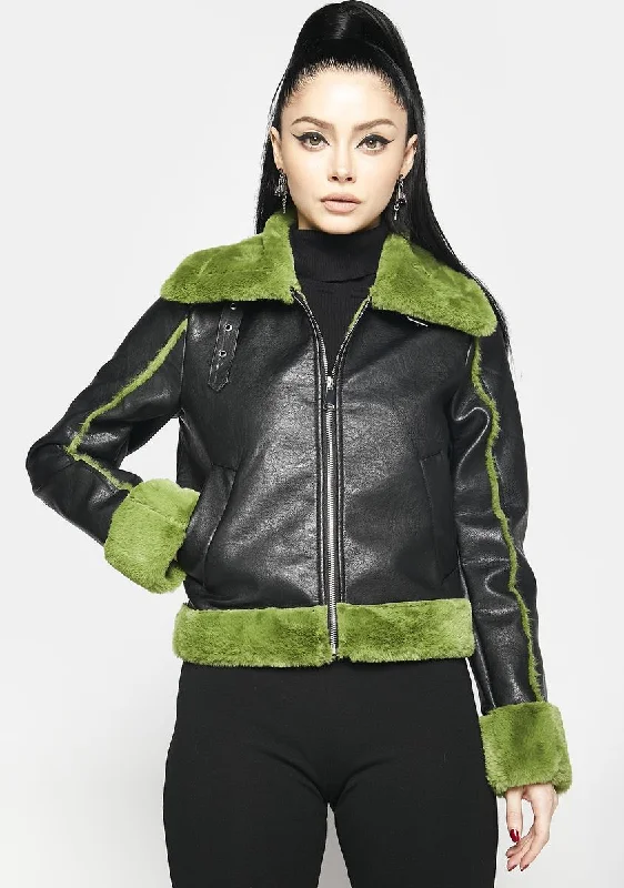 Grinchy Faux Fur Jacket