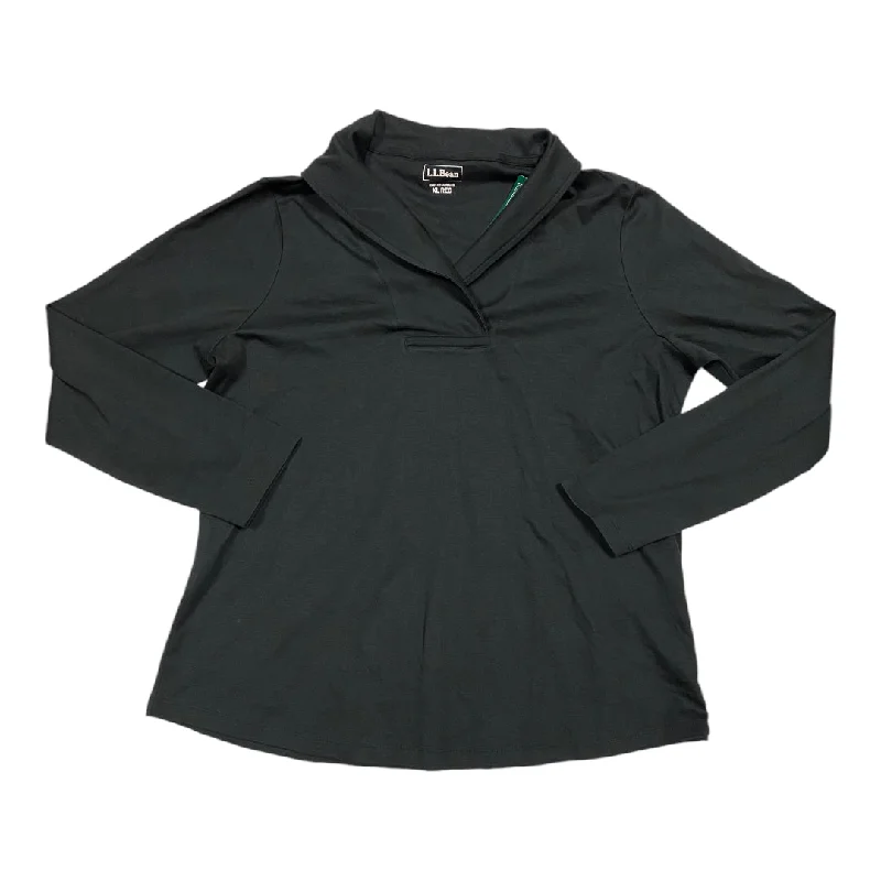 Top Long Sleeve By L.l. Bean In Black, Size: Xl