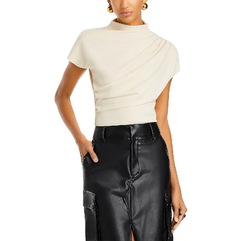 Comfortable And Stylish Unisex Outfits Budget-Friendly Fashion Womens Gathered Mock Neck Pullover Top Comfortable And Stylish Unisex Outfits Budget-Friendly Fashion Womens Gathered Mock Neck Pullover Top
