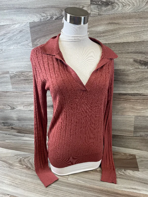 Top Long Sleeve By Loft In Brown, Size: S