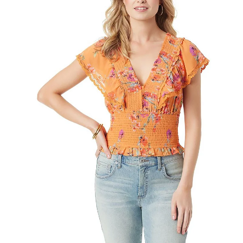 Functional And Stylish Unisex Wear Effortless Style, Endless Impact Lilianna Womens Smocked Ruffled Pullover Top Functional And Stylish Unisex Wear Effortless Style, Endless Impact Lilianna Womens Smocked Ruffled Pullover Top