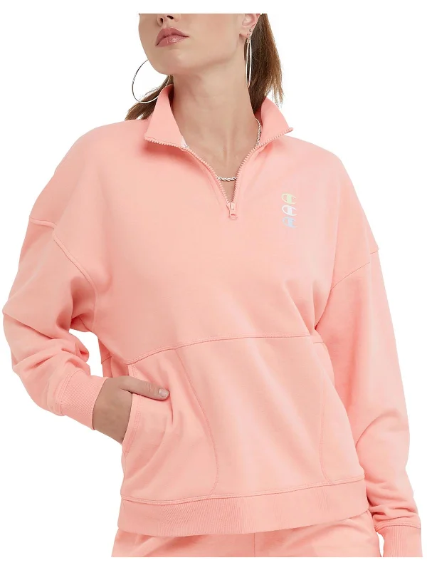 Fashion-Forward Gender-Neutral Outfit Ideas Weekend Exclusive Womens Logo Loungewear 3/4 Zip Pullover