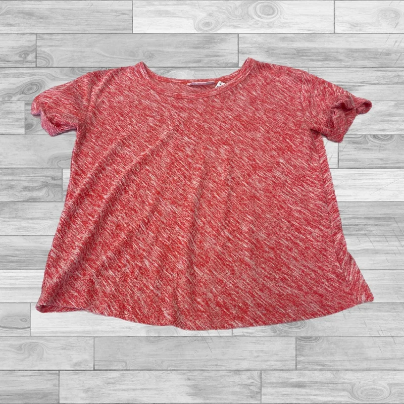 Red Top Short Sleeve Loft, Size Xs