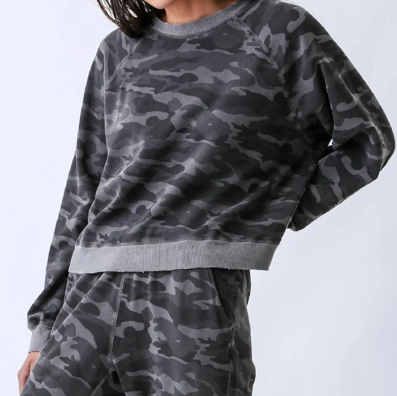 Soft And Breathable Unisex Loungewear Stay Ahead In Style Women's Ronan Pullover In Shadow Camo Soft And Breathable Unisex Loungewear Stay Ahead In Style Women's Ronan Pullover In Shadow Camo
