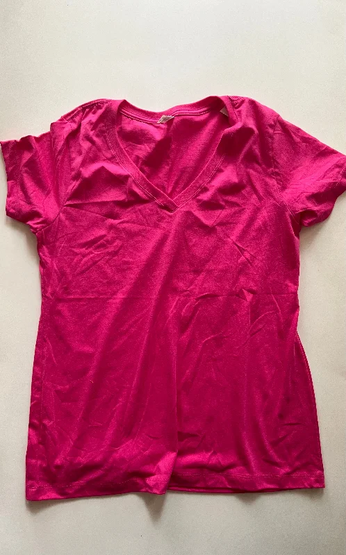 Pink Top Short Sleeve Basic Next Level, Size Xl