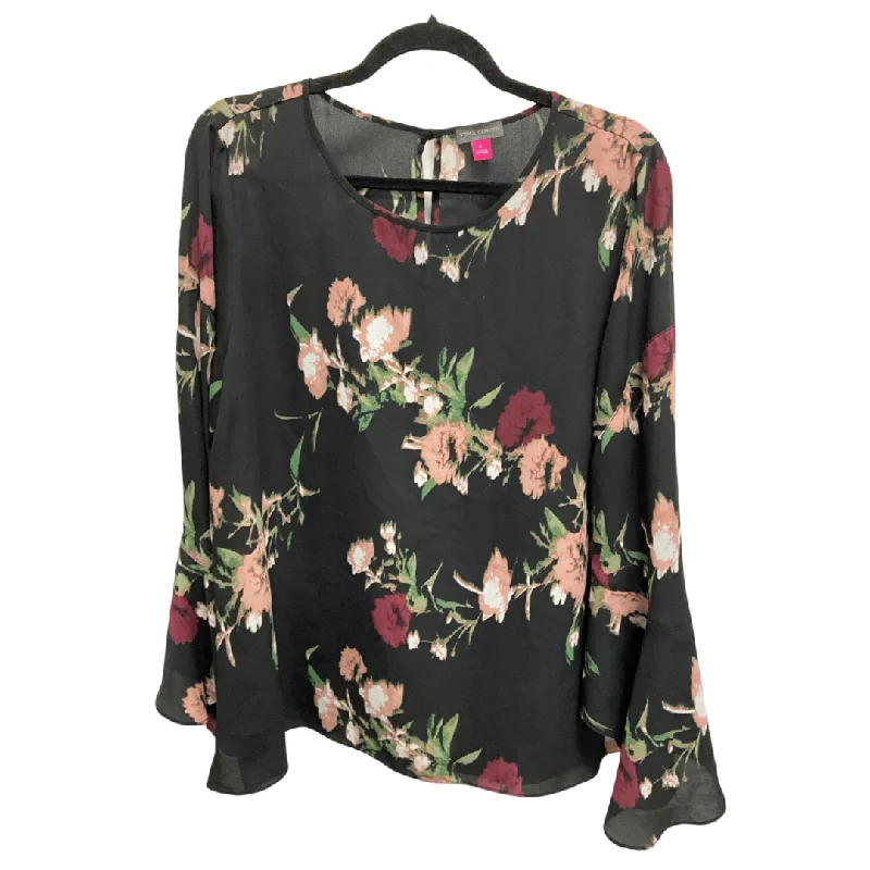 Top Long Sleeve By Vince Camuto In Floral Print, Size: L