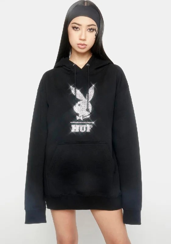 Classic And Timeless Gender-Neutral Fashion Timeless Elegance Redefined Playboy Rhinestone Pullover Hoodie Classic And Timeless Gender-Neutral Fashion Timeless Elegance Redefined Playboy Rhinestone Pullover Hoodie
