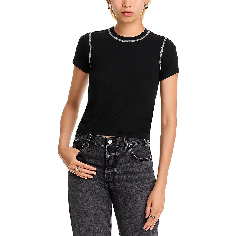Breathable And Lightweight Unisex Wear Stylish Looks Womens Ribbed Crewneck Pullover Top Breathable And Lightweight Unisex Wear Stylish Looks Womens Ribbed Crewneck Pullover Top