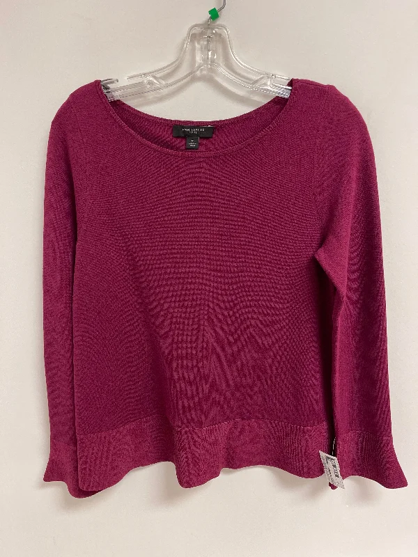 Sweater By Ann Taylor In Purple, Size: Sp