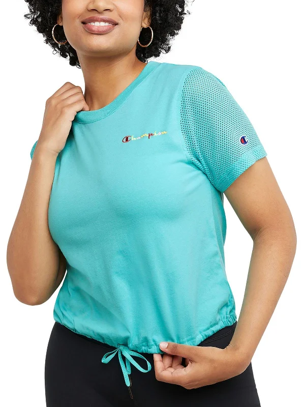 High-Quality Unisex Fashion Basics Fashion Essentials Womens Mesh Sleeve Logo Pullover Top High-Quality Unisex Fashion Basics Fashion Essentials Womens Mesh Sleeve Logo Pullover Top