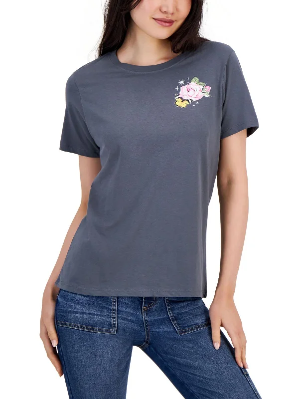 Minimalist Unisex Wardrobe Must-Haves Fast Fashion Favorites Juniors Womens Short Sleeve Tee Pullover Top