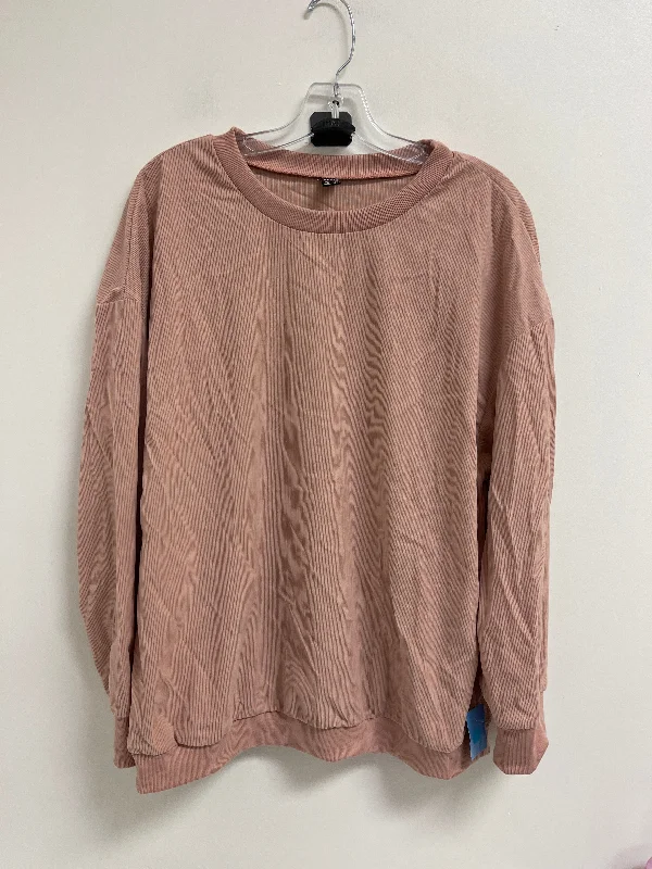 Top Long Sleeve By Shein In Pink, Size: Xl