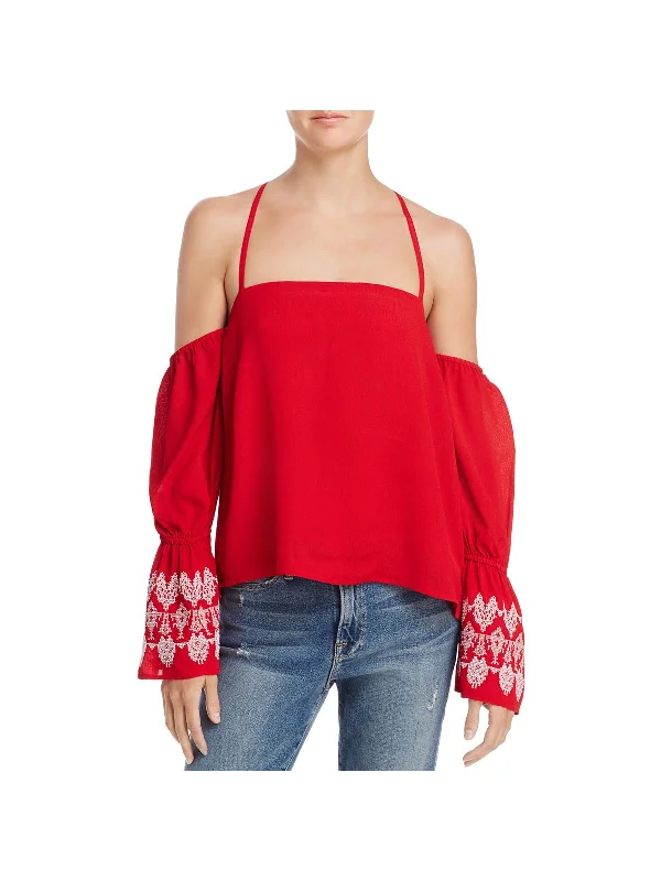 Modern Unisex Clothing For Any Occasion Chic & Modern Sales Womens Embroidered Off-the-Shoulders Pullover Top Modern Unisex Clothing For Any Occasion Chic & Modern Sales Womens Embroidered Off-the-Shoulders Pullover Top