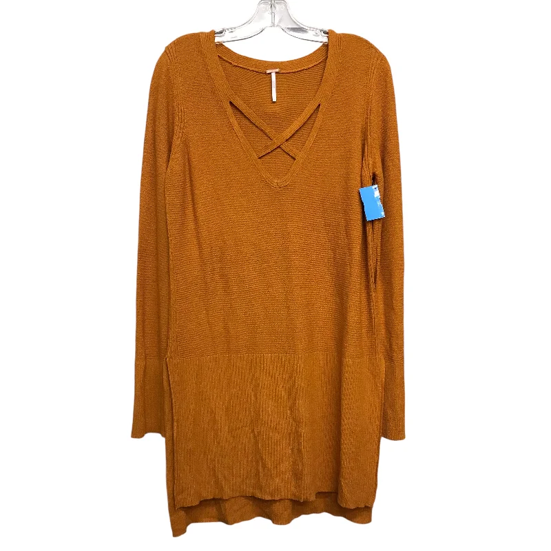 Sweater By Free People In Orange, Size:L