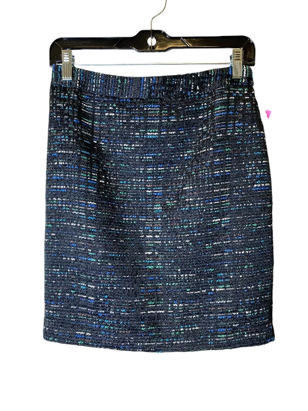 Skirt Mini & Short By Loft In Black & Blue, Size: 2p