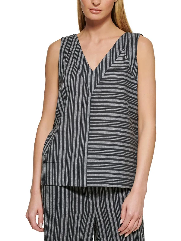 Versatile Unisex Layering Pieces Playful Fashion Offers Womens Striped Linen Pullover Top Versatile Unisex Layering Pieces Playful Fashion Offers Womens Striped Linen Pullover Top