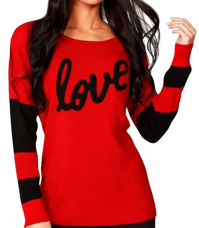 Versatile Unisex Layering Pieces Embrace New Fashion Love Scoop Neck Pullover In Fireblack Versatile Unisex Layering Pieces Embrace New Fashion Love Scoop Neck Pullover In Fireblack