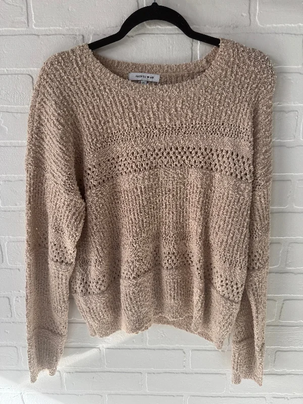 Sweater By Hooked Up In Tan, Size: Xl