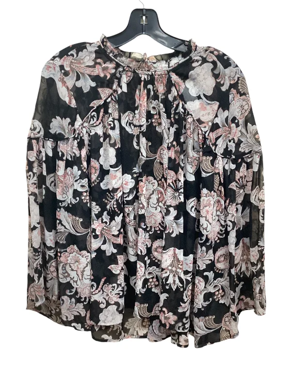 Top Long Sleeve By Loft In Floral Print, Size: M