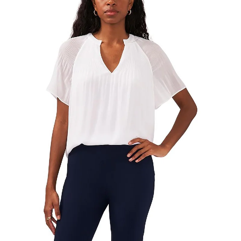 Unisex Casual Fashion Trends Holiday Glam Womens Split Neck Flutter Sleeve Pullover Top Unisex Casual Fashion Trends Holiday Glam Womens Split Neck Flutter Sleeve Pullover Top