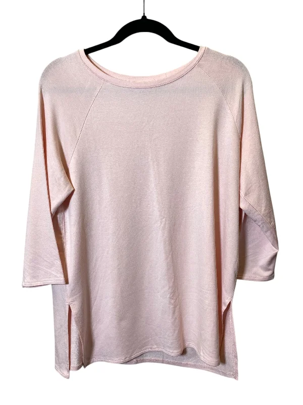 Top 3/4 Sleeve By Workshop In Pink, Size: L