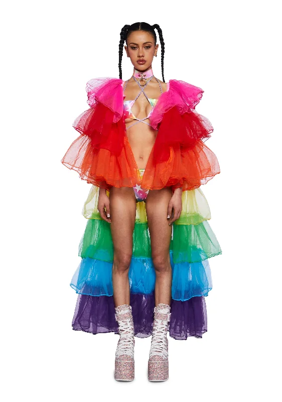 Rainbow Rhapsody Tulle Duster