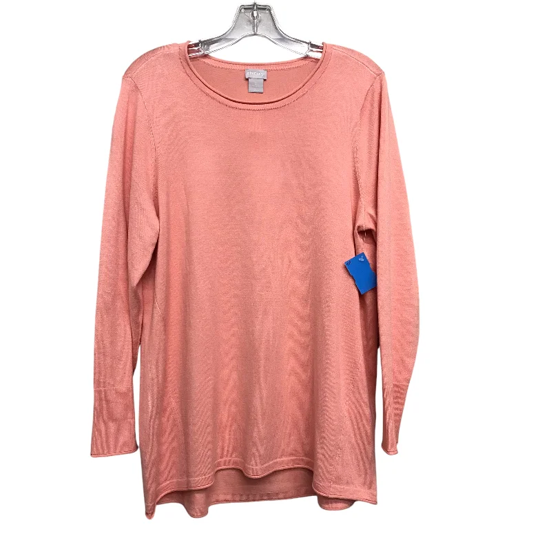 Top Ls By Chicos In Peach, Size:L