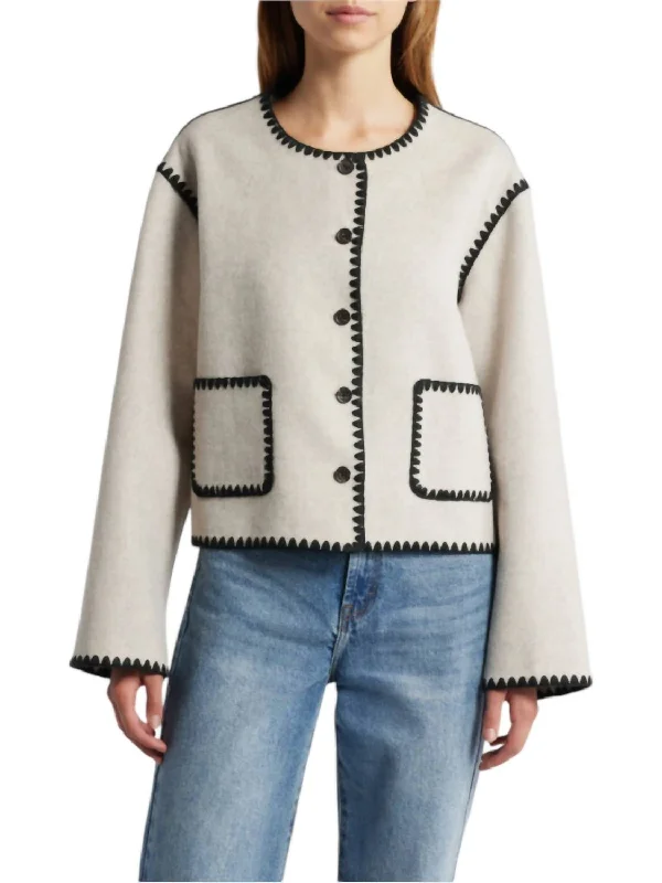 Plus-Size Women's Garments Unleash Your Style Melanie Jacket In Oatmeal