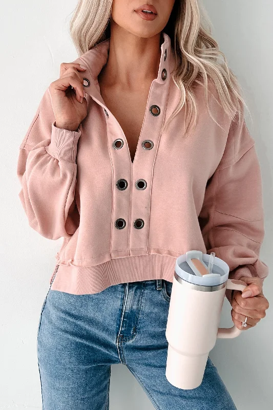 Minimalist Unisex Fashion Essentials Chic Style Discounts Being Productive Grommet Detail Pullover (Mauve) Minimalist Unisex Fashion Essentials Chic Style Discounts Being Productive Grommet Detail Pullover (Mauve)