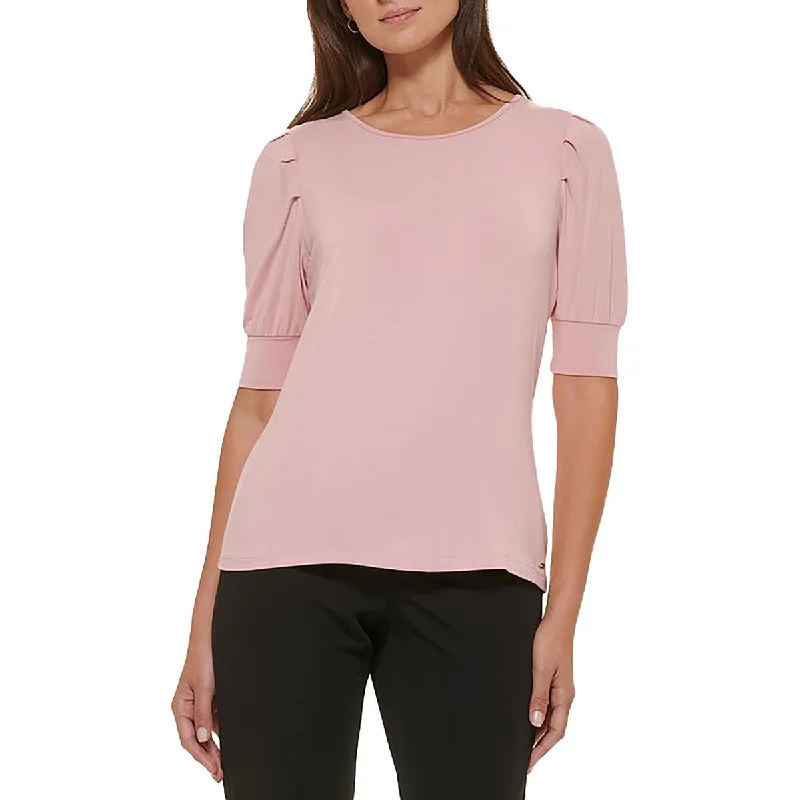Everyday Wear For Men And Women Enjoy Discount Womens Crewneck Pleated Pullover Top