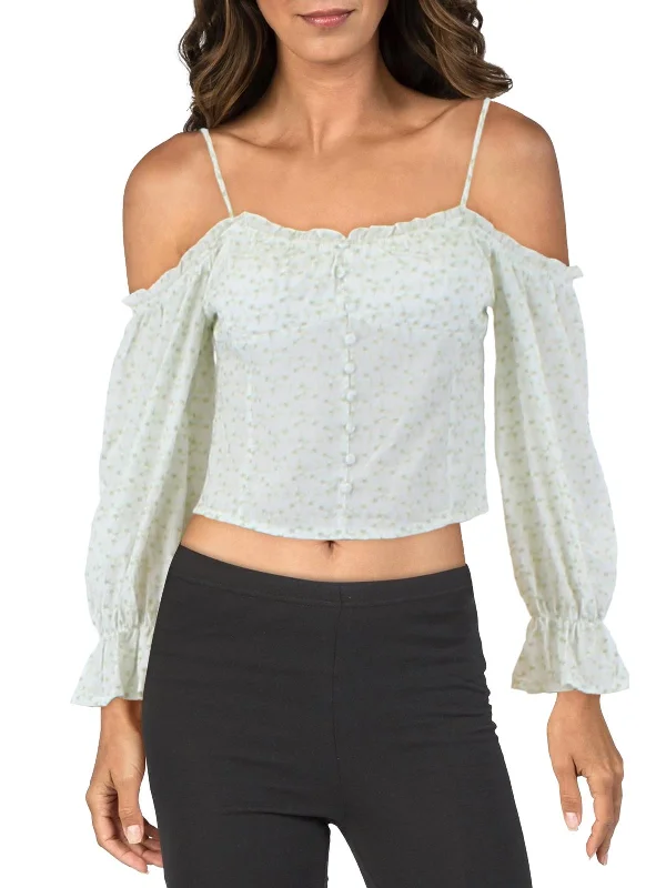 Fashion-Forward Gender-Neutral Outerwear Limited Time Nikki Womens Embroidered Off The Shoulder Pullover Top Fashion-Forward Gender-Neutral Outerwear Limited Time Nikki Womens Embroidered Off The Shoulder Pullover Top