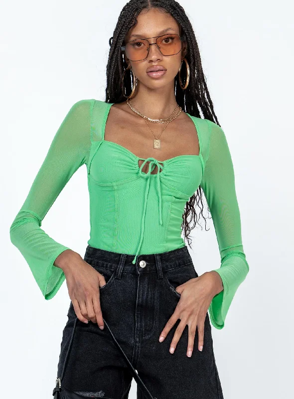 Jacob Long Sleeve Bodysuit Green