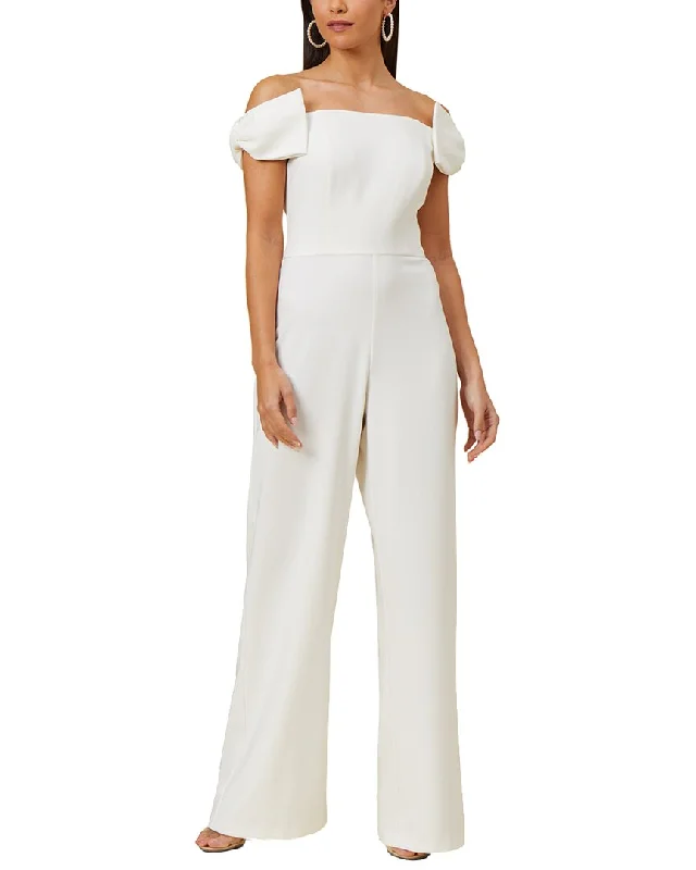 Aidan Mattox Off The Shoulder Jumpsuit