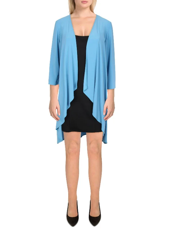 Womens Knit Drapey Duster Blazer