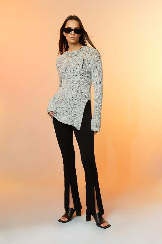 Vibrant Prints Don't Miss Out – Your Favorite Fashion Pieces On Sale MESH KNIT SWEATER