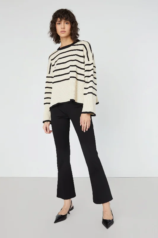 Sophisticated Cut Women's Elegant Clothes STRIPED CASHMERE SWEATER