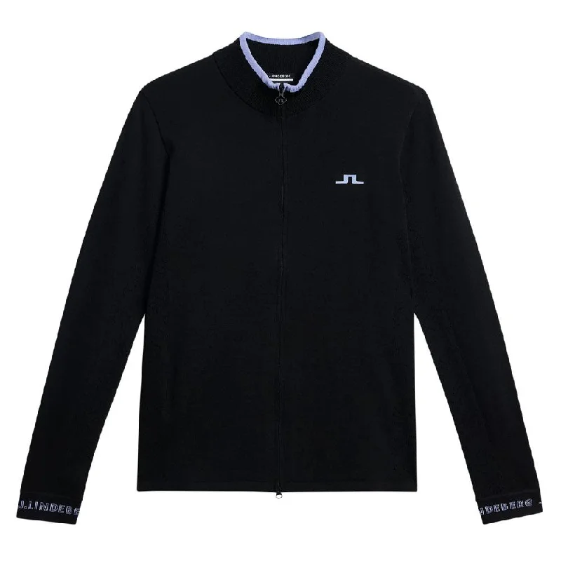 Limited Time Women's Vacation Clothes J.Lindeberg Almaida Knitted Golf Sweater Black - FW23 Women Limited Time Women's Vacation Clothes J.Lindeberg Almaida Knitted Golf Sweater Black - FW23 Women