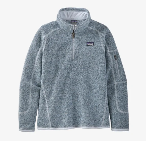 Chic Style, Always In Vogue Women's High-Fashion Apparel Patagonia Girls' Better Sweater® 1/4-Zip Fleece - Ice Blue Chic Style, Always In Vogue Women's High-Fashion Apparel Patagonia Girls' Better Sweater® 1/4-Zip Fleece - Ice Blue